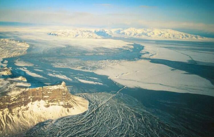fente du glacier innondation 1996 3