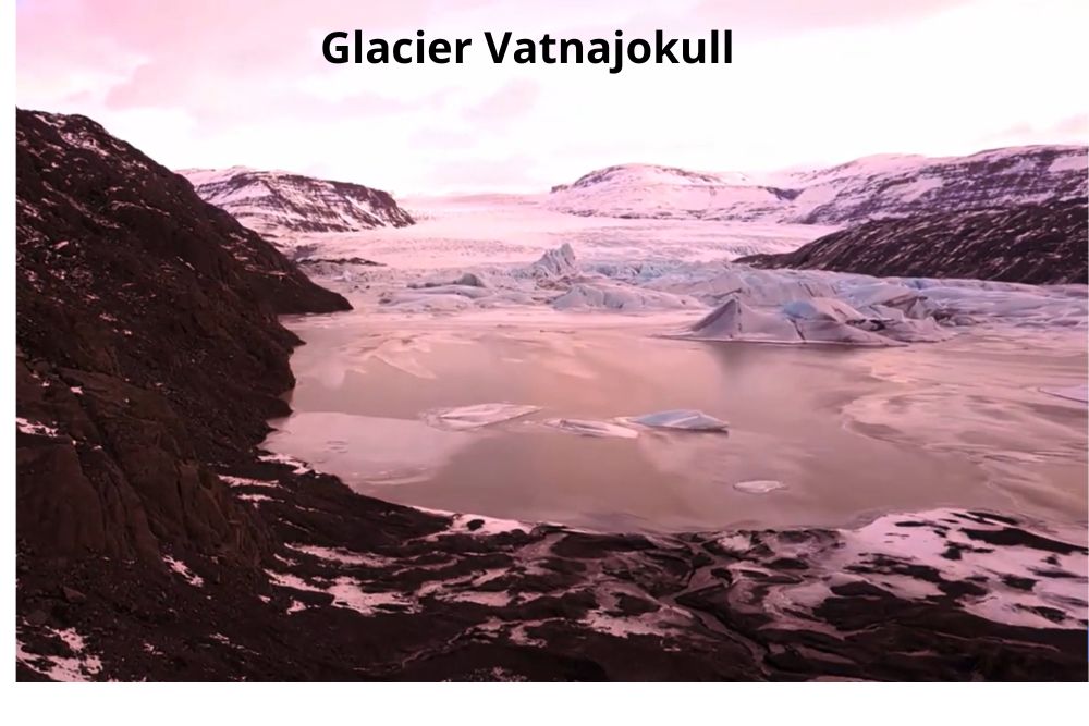 Aerial view Vatnajokull glacier Iceland largest glacier Europe