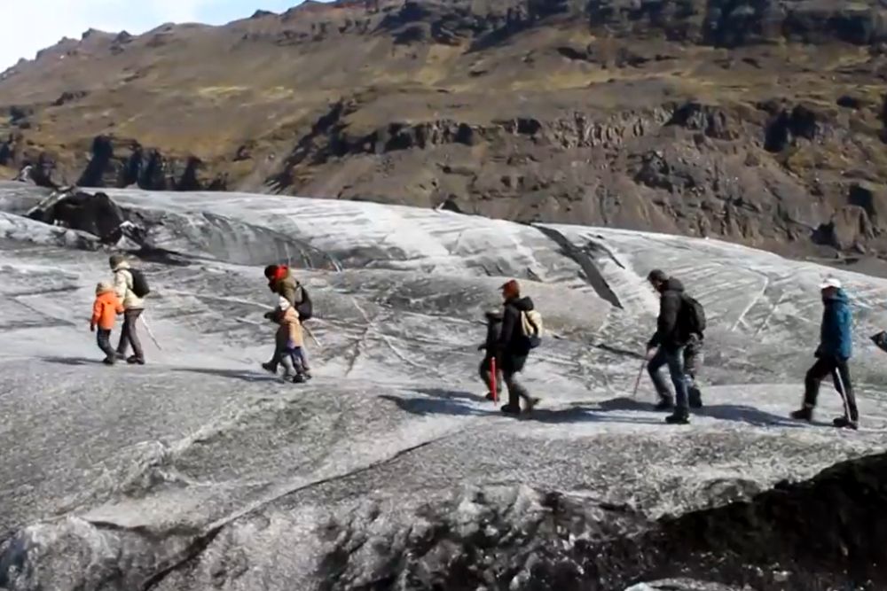 guided glacier hike in iceland