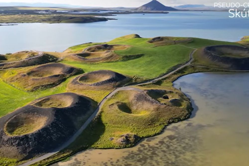 pseudo craters at skútustaðir, lake mývatn
