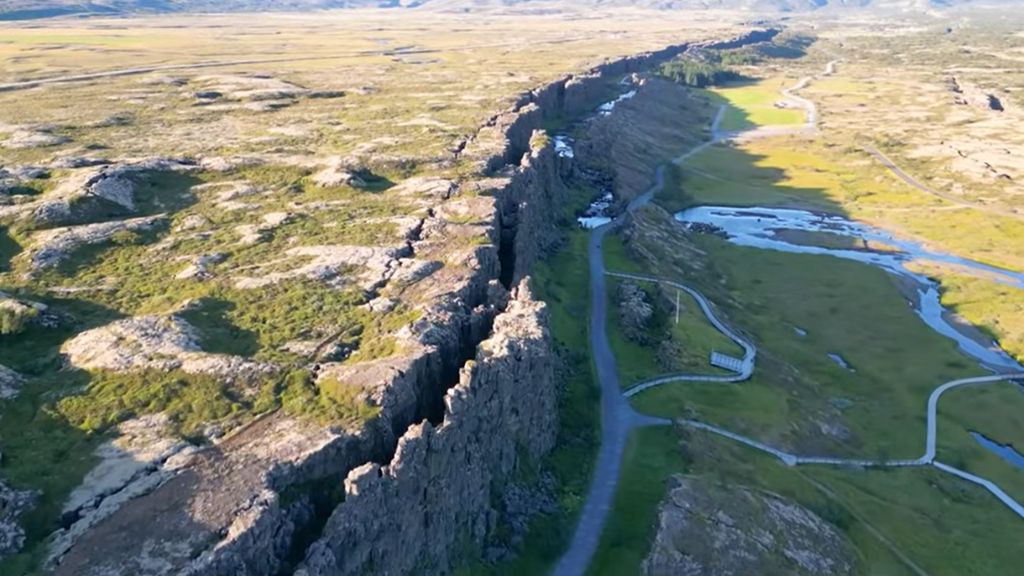 How to Plan a Geology Road Trip in Iceland: A Thoughtful Traveler's Guide Þingvellir rift valley from above, showing the widening gap