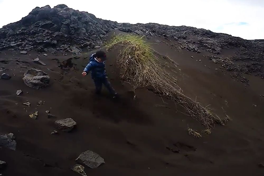 Iceland for Homeschoolers: A Complete Curriculum on Wheels child volcanic sand iceland geology exploration