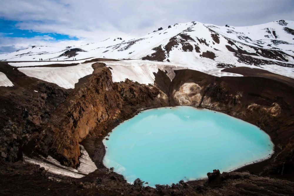 víti crater lake — the gates of hell, iceland