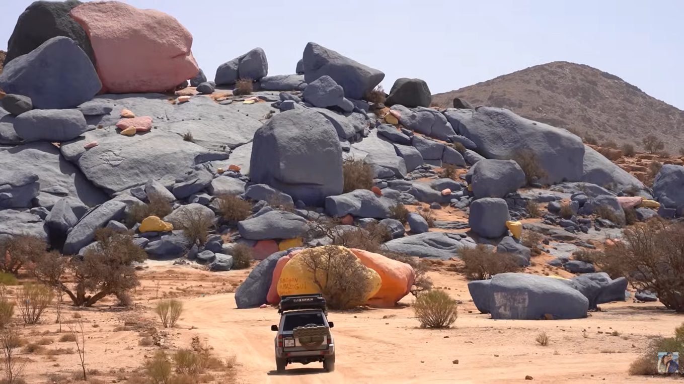 Anti-Atlas road trip Day 3: Painted Rocks of Tafraoute, blue-painted granite boulders