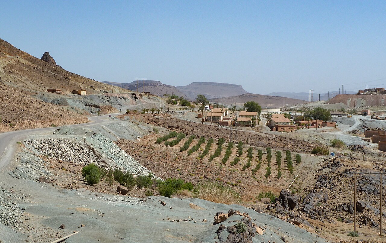 The Bou Azzer area in central Morocco where the Pan-African ophiolite crops out at the surface