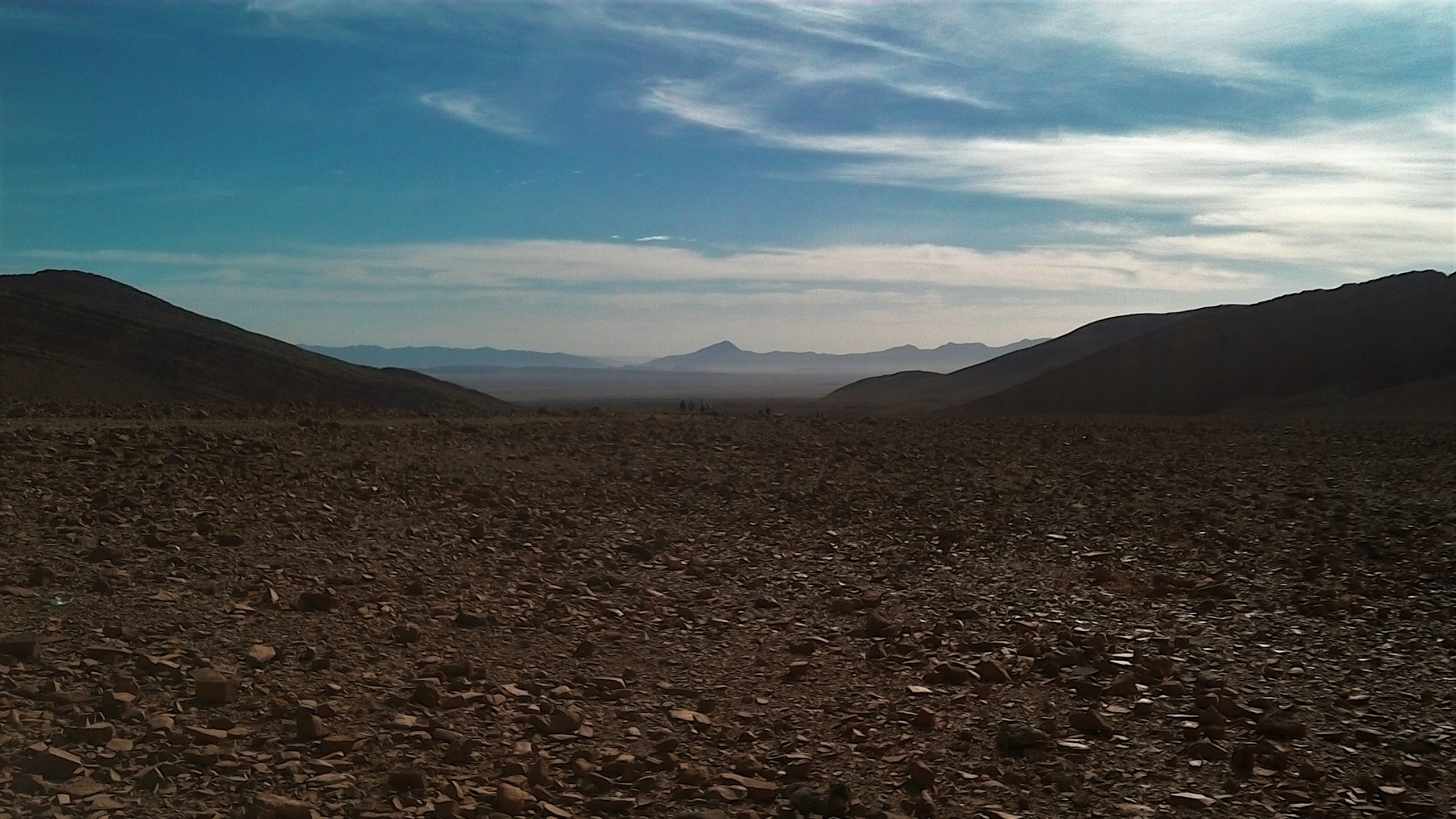 Mountain landscape in Tata Province, Morocco, at the edge of the Jbel Bani ridge system