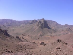 Jbel Siroua geology: view of the volcanic massif in the Anti-Atlas